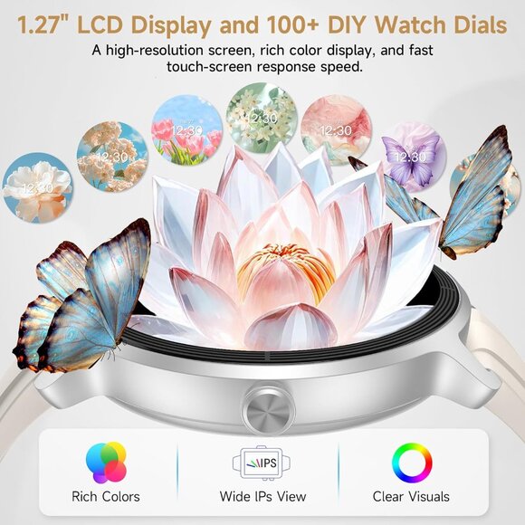 ⚡White Black Smart Watch for Men Women Sleep Monitor Compatible with Android - Picture 5 of 9